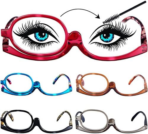 5 Двойки Увеличительных Точки За грим, Очила За грим на Очите, Сгъваеми Очила За четене, Дамски слънчеви Очила С една