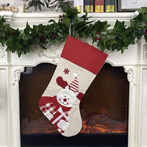 N/A Коледни Чорапи, 18 Комплект от 4 Коледни герои Дядо Коледа, Снежен човек, Северен Елен, Пингвин за Декорация на Семейния партита в Празничен сезон