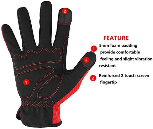 Мъжки работни ръкавици DULFINE High Performance (3 чифта в опаковка), сензорен екран Повишена гъвкавост За многократна