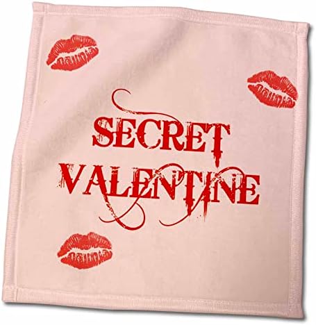 Салфетки 3dRose secret свети валентин с червени букви и червени устни за целувка (twl-172423-3)