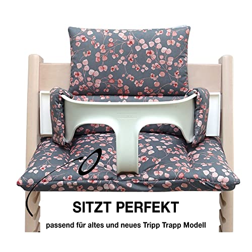 Комплект възглавници за детска седалка Blausberg, Съвместим с стульчиком за хранене Трип Trapp Stokke - 2-Компонентен Лак седалка