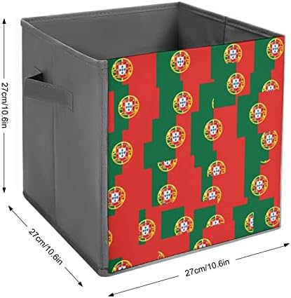 Флаг на Португалия Сгъваеми Кутии За Съхранение на Основите на Сгъваеми Тъканни Кубчета За Съхранение на Кутии-Организаторите