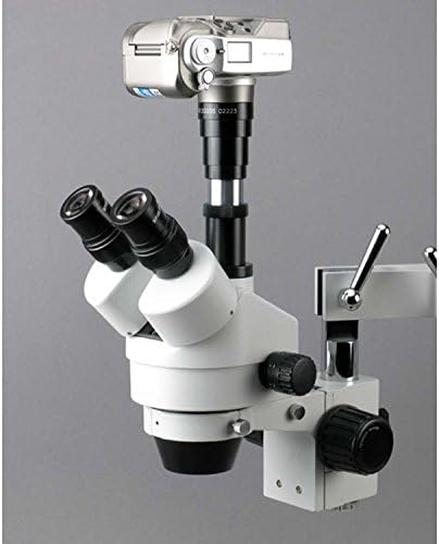 Професионален тринокулярный стереоскопичен увеличение на микроскопа AmScope SM-4TPZ с едновременното фокусиране на горивото,