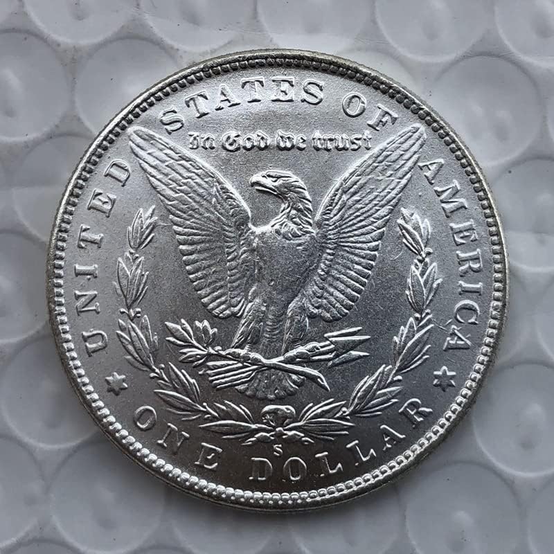 Американска Монета Морган Издание от 1892 г., Сребърен Долар, Месинг със сребърно покритие Антикварни Чуждестранни