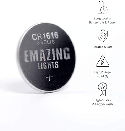 Батерии EmazingLights CR1616 3-Вольтовая Литиева батерия за монети 3V Батерия Button (60 бр.)