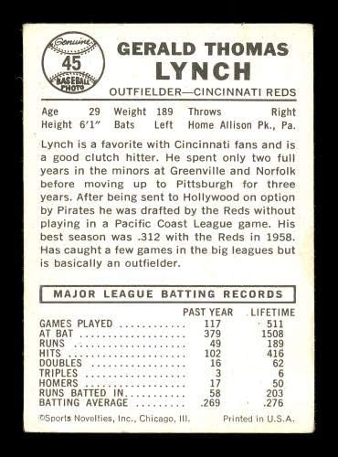 Бейзболна картичка от 1960 година с автограф Джери Линч 45 Cincinnati Maya Инв 171742 - Бейзболни картички MLB с