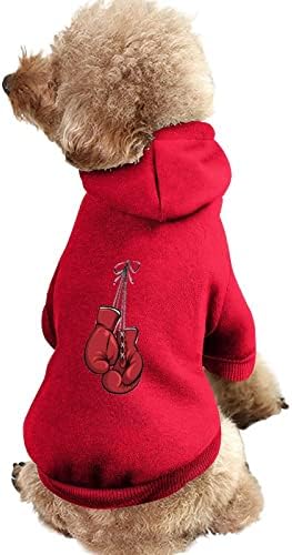 Червени Боксови Ръкавици, Облекло за Кучета, Зимни Блузи за Домашни Любимци, Меки и Топли Блузи за Малки до Средни Кучета