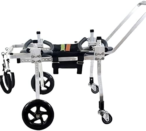 Yacanna 4 Колела Инвалидна количка за кучета с пълна поддръжка, Количка за рехабилитация на домашни любимци, Регулируеми