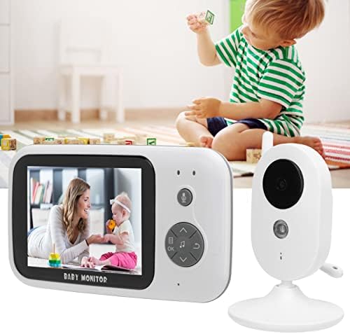 Монитор Детска Камери, Наблюдение на температурата на 3,2-инчов LCD екран 2,4 G със защита От Смущения Инфрачервено Нощно Виждане