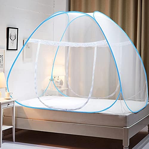 BLAIRYYU Прибиращ се в палатката с комарите мрежа, в Сгъваем дизайн с мрежесто дъно за легла от кралицата до