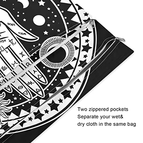 Астрология Влажна, Суха Чанта за многократна употреба Влажна Пелена Чанта за Бански костюми Водоустойчив Влажна,