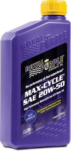 Royal Purple (06316-6PK Max-Cycle 20W-50 високо ефективно Синтетично мотоциклетное масло с висока производителност - 1 литър, (в опаковка 6 броя)