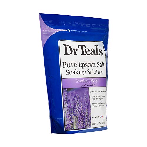 Разтвор за накисване с английската сол Dr Teal's, Успокояващ и усыпляющий, Лавандула, 6,9 паунда (Опаковка може да варира)