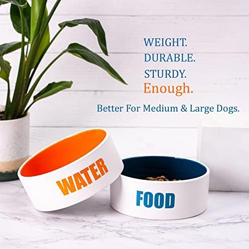 Забавна порцеланова купа за кучета от неплъзгащи керамика, купа за храна за кучета, купа за кучета, голяма купа с вода за кучета