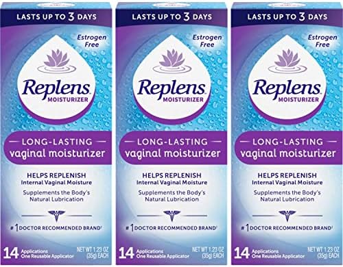 Хидратиращ крем за вагината продължително действие Replens, 35 г (опаковка от 3 броя), 14 приложения и Един апликатор
