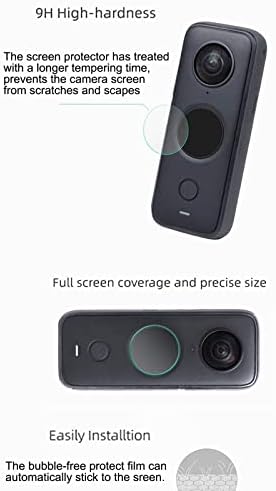 Защита на обектив, съвместима с комплект защитно фолио Insta360 ONE X2, Защитно фолио за екрана със защита от пръстови