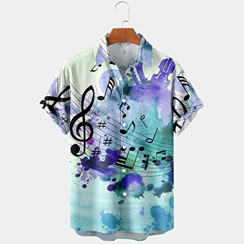 ZHDD/ Мъжки Ежедневни Ризи с копчета и къс ръкав, Летни Плажни Ризи Обикновена засаждане, Реколта Хавайски Върхове
