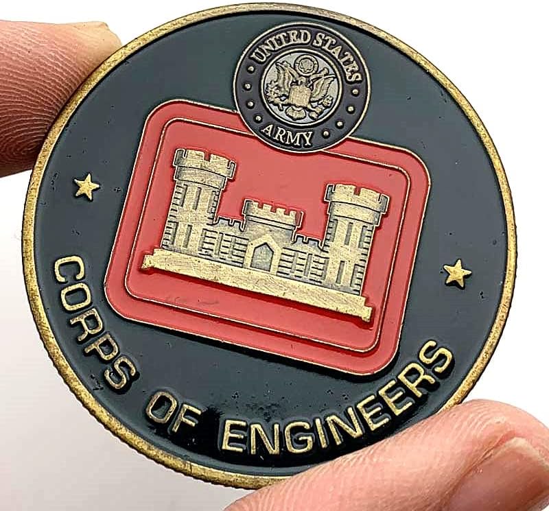 Инженерния корпус на армията на САЩ Позлатени Медальони С Релефни Колекционерски монети, Златни монети Възпоменателни монети