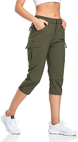 Дамски туристически Панталон-Карго GymBrave, бързо съхнещи Капри за нощуване на Открито, Водоустойчив UPF