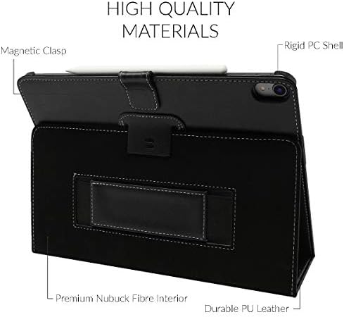 Стегнат Кожен калъф за iPad Mini 6 (от 6-то поколение 2021) - Защитен калъф-поставка с панти капак за Кожа своята