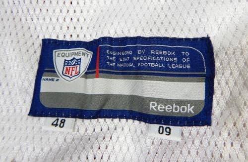 2009 Сан Франциско 49ерс Демаркус Добс 96 номер, Издаден В бяла Тениска 48 DP26441 - Използваните тениски за игри NFL