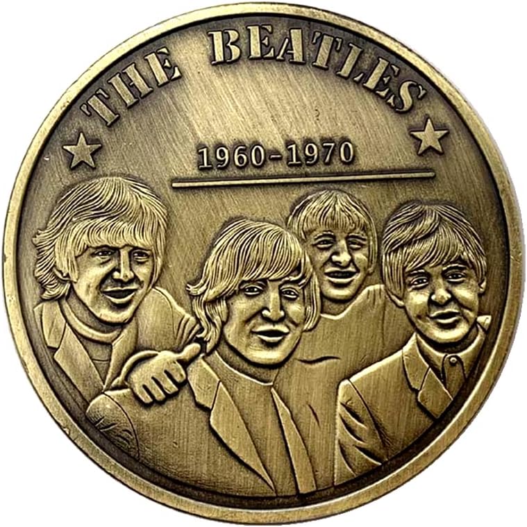 NIUBB Колекция Възпоменателни монети на британската рок група Бийтълс Стара Бронзова Монета Китарист на групата