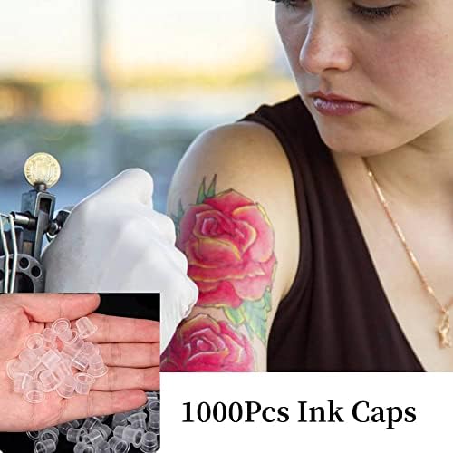 1000 бр/пакет, капачка за мастило за татуировки Размер S, Пластмасов Контейнер за аксесоари за пигмент за Микроблейдинга,
