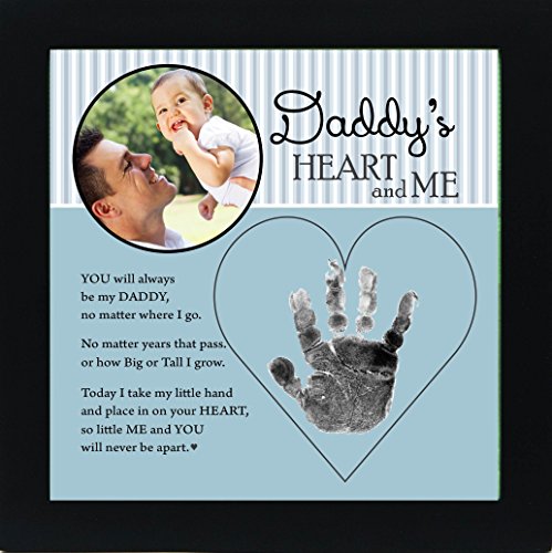 Рамка с отпечатък от ръцете си за спомен от дете със стихове - Мама, татко, баба или дядо (татко)