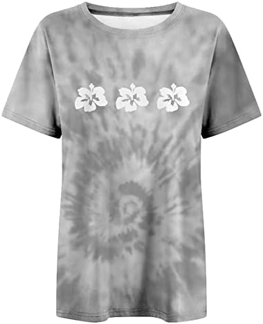 В памучна Тениска За момичета С Къс Ръкав и Графичен Дизайн Свободно, Намаляване, Реколта Блуза с равен брой гласове-Боя, Тениска