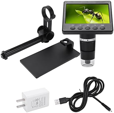 4.3-Инчов LCD Дигитален микроскоп, USB Микроскоп с 1-1000-Кратно увеличение, видео Камера 720P, Стереомикроскоп