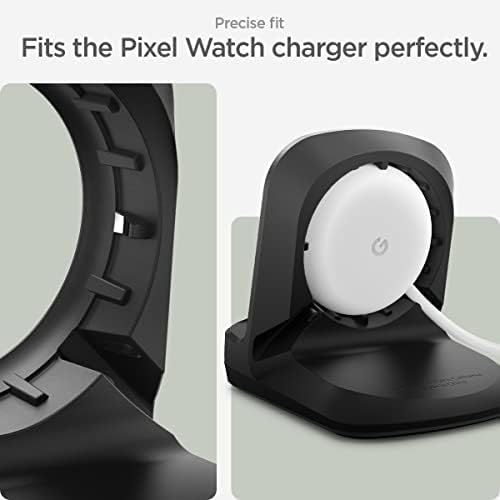 Поставка Spigen S354 е Предназначена за зарядното устройство Google Pixel Watch, Стойка от здрава TPU с нескользящим Стабилна