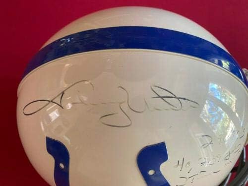 Джони Unitas С автограф (MM) LTD. Ед. Професионална каска (Colts) годината на Реколтата /Редки каски NFL с автограф