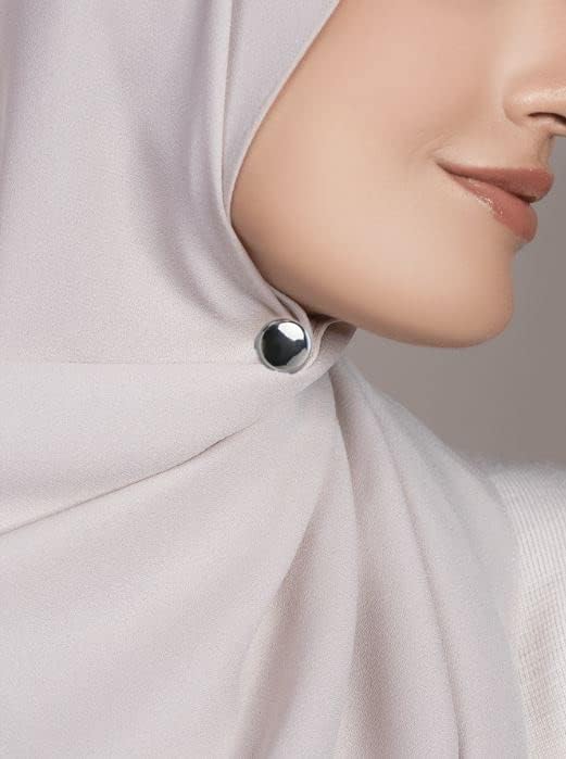 Магнитни игли за хиджаба: Златни, Матово бежово, Сребристо, Бяло, матово-черни, от оръжеен метал [Комплект от 6 теми]