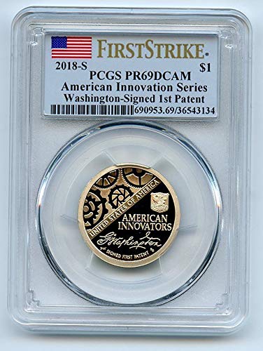 2018 S Американската иновация 2018 S $ 1 на Американския иновативен долар на 1-ви патент PCGS PR69DCAM First Strike $1 PR-69