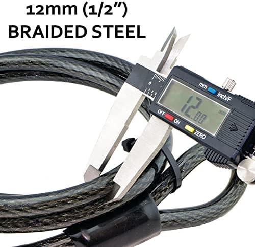 Светлинна пътека 12 mm (1/2) Сверхпрочный защитен кабел в стоманена оплетке с винил покритие и Затегнати закольцованными