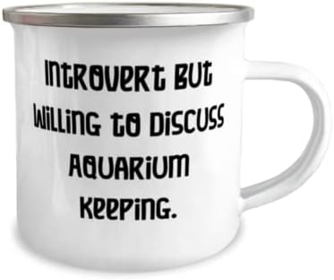 Подаръци за акваристите За мъже и жени, Интровертите, но Искат да обсъдят Съдържанието на Аквариума, Забавна Чаша за