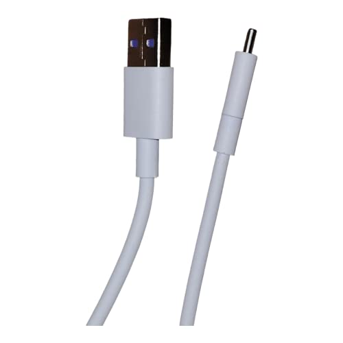 Кабел за бързо зарядно устройство, USB Type-C-USB-A 2.0 конектор 5A, 6,7 фута (2 метра), бял, 2 опаковки За Samsung Galaxy