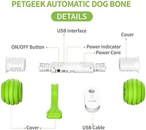 Автоматична играчка PETGEEK за кучета, Умни Интерактивни Играчки за домашни любимци от скука, Електронна играчка за самостоятелно