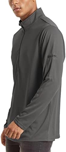 Мъжки Тактическа Риза MAGCOMSEN, Пуловер с цип с дълъг ръкав 1/2, Спортни Ризи, Блузи, За Джогинг, бързо съхнещи