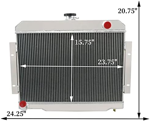 Изцяло Алуминиев Радиатор MotoKuhlung CC583 с 3-рядным сърцевина, Съвместим С 1972-1985 73 74 75 76 77 78 79 80 81