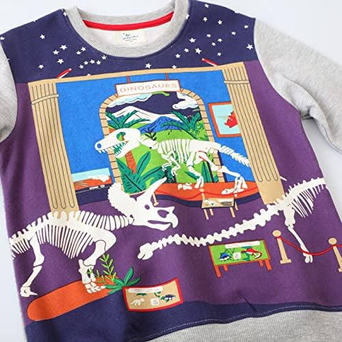 Тениски с Динозаври За малки момчета, Топ За Деца, Тениска с Динозавром Рекс, Дрехи с американския флаг, Тениска За