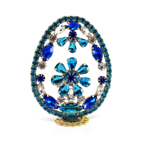 Луксозно великденско яйце - Елегантно украшенное цветове - Луксозно великденско украса, изработени от прозрачни