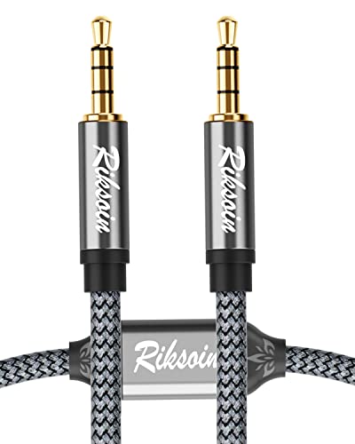 Спомагателен Aux аудио кабел Cord -3,5 мм от мъжете на мъжа [Екраниран, Hi-Fi, най-новата технология за намаляване на шума] Aux Кабел в найлонов оплетке за 3,5 мм жак за слушалки