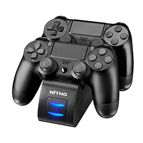 Зарядно устройство NITHO за две контролери с прости и безопасни съединители за PS4