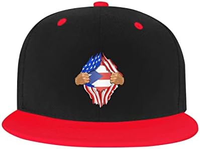 Детска бейзболна шапка със знамената на САЩ и Пуерто Рико, е добра дишаща функция, естествен комфорт и дишаща