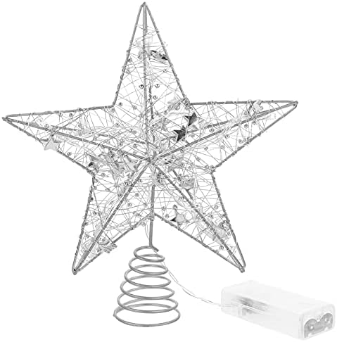 универсален Коледен Звездна Коледа в цилиндър с Led Подсветка, Металната Коледна Елха, Украшения за Елхи, Звездни