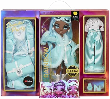 Модна кукла за пижамной партита Rainbow High и Слот комплект с 2 Нарядами на избор от Брианны Дульси, Марисы Голдинг, Робин