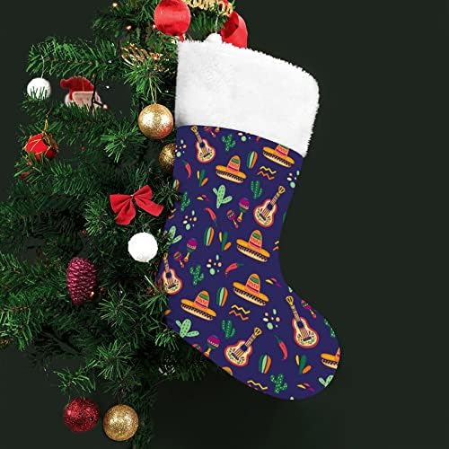 Мексико Традиционното Честване на Коледни Чорапи Отглеждане на Коледна Елха Дядо коледа Декорации Висящи Украса за Камината