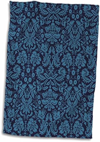 Модно Кърпа за ръце/спорт с шарките на 3D Рози Тъмно-Син Цвят от дамасской тъкан, 15 x 22
