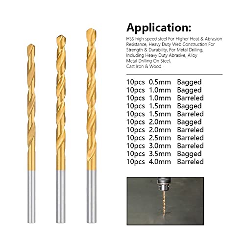 Спиральное тренировка 0,5-4,0 mm Тренировка с Метален отвор С Покритие Дървообработващи Инструменти за тренировки